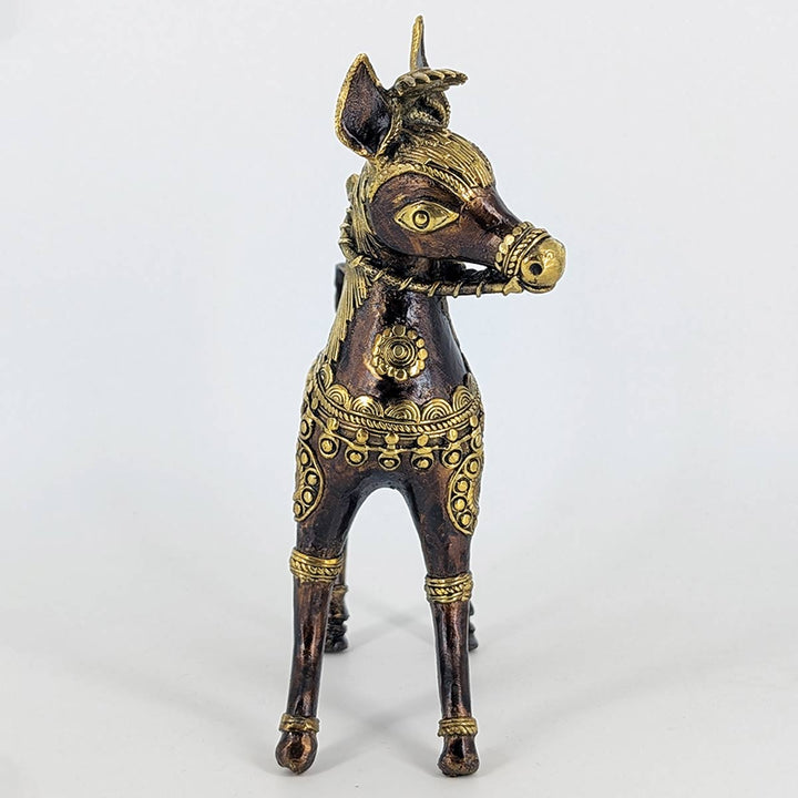 Elegant brass horse figurine with exquisite lost-wax craftsmanship.