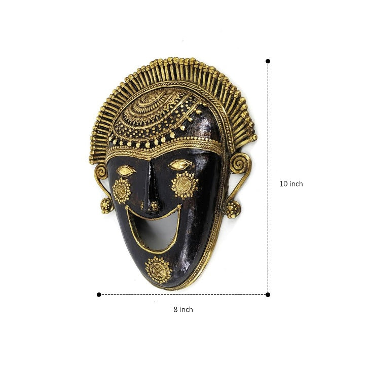Side angle showing the detailing of the headpiece and earrings
