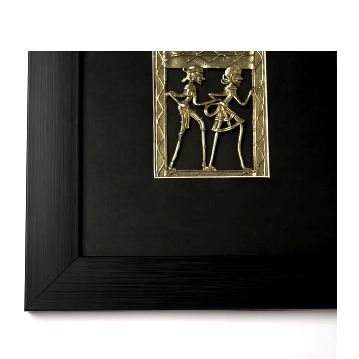 Elegant handcrafted brass wall frame, designed for sophisticated and artistic home décor.